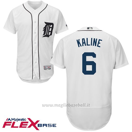 Maglia Baseball Uomo Detroit Tigers Al Kaline Autentico Collezione Flex Base Bianco